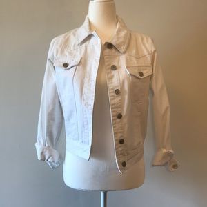 Topshop White Motto Jean Jacket